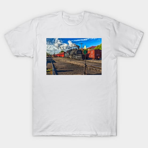 Cumbres and Toltec Narrow Gauge Railroad Chama New Mexico Yard T-Shirt by Gestalt Imagery